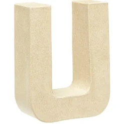 Lettre U à décorer en papier maché < Gifi Sale