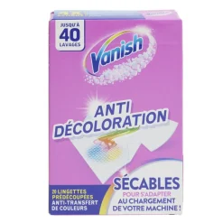 Lingette anti-décoloration et anti-transfert de couleurs Vanish x20 < Gifi Online