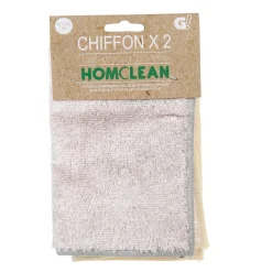 Lingette microfibre bambou naturel x2