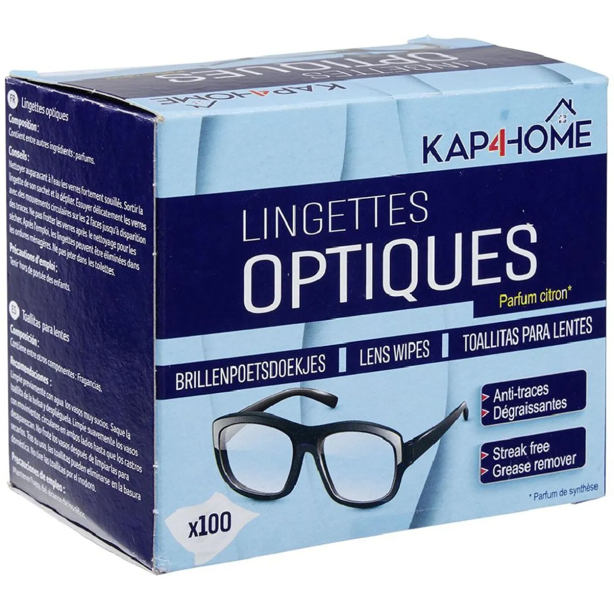 Lingette nettoyante optique cellulose x100