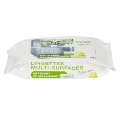 Lingettes nettoyantes multi surface citron x80 < Gifi Online