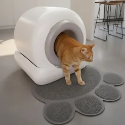 Litière auto-nettoyante pour chat plastique blanc 55x48xH50cm < Gifi Clearance