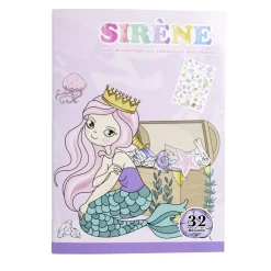 Livre de de coloriage 16 pages + 4 stickers inclus