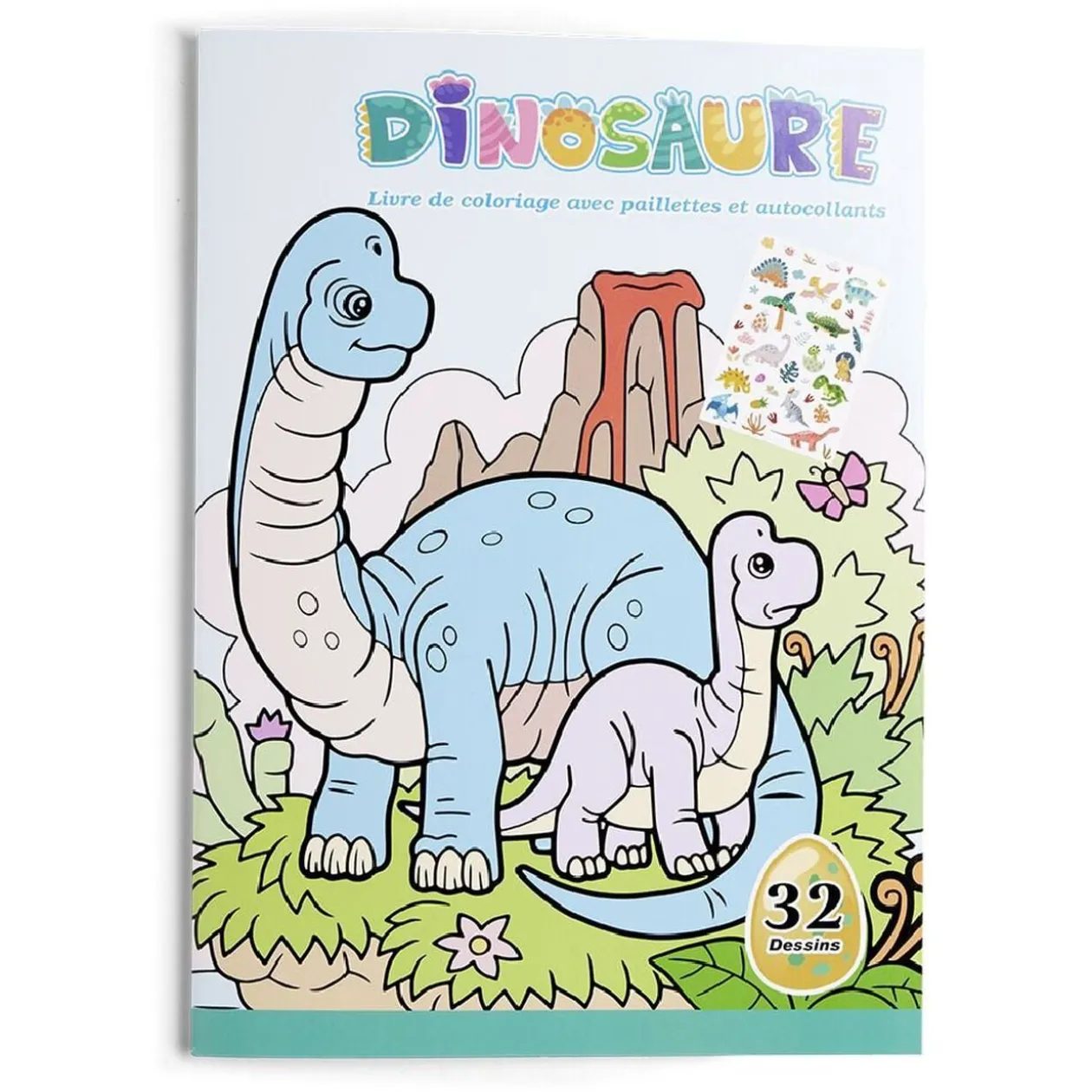 Livre de de coloriage 16 pages + 4 stickers inclus