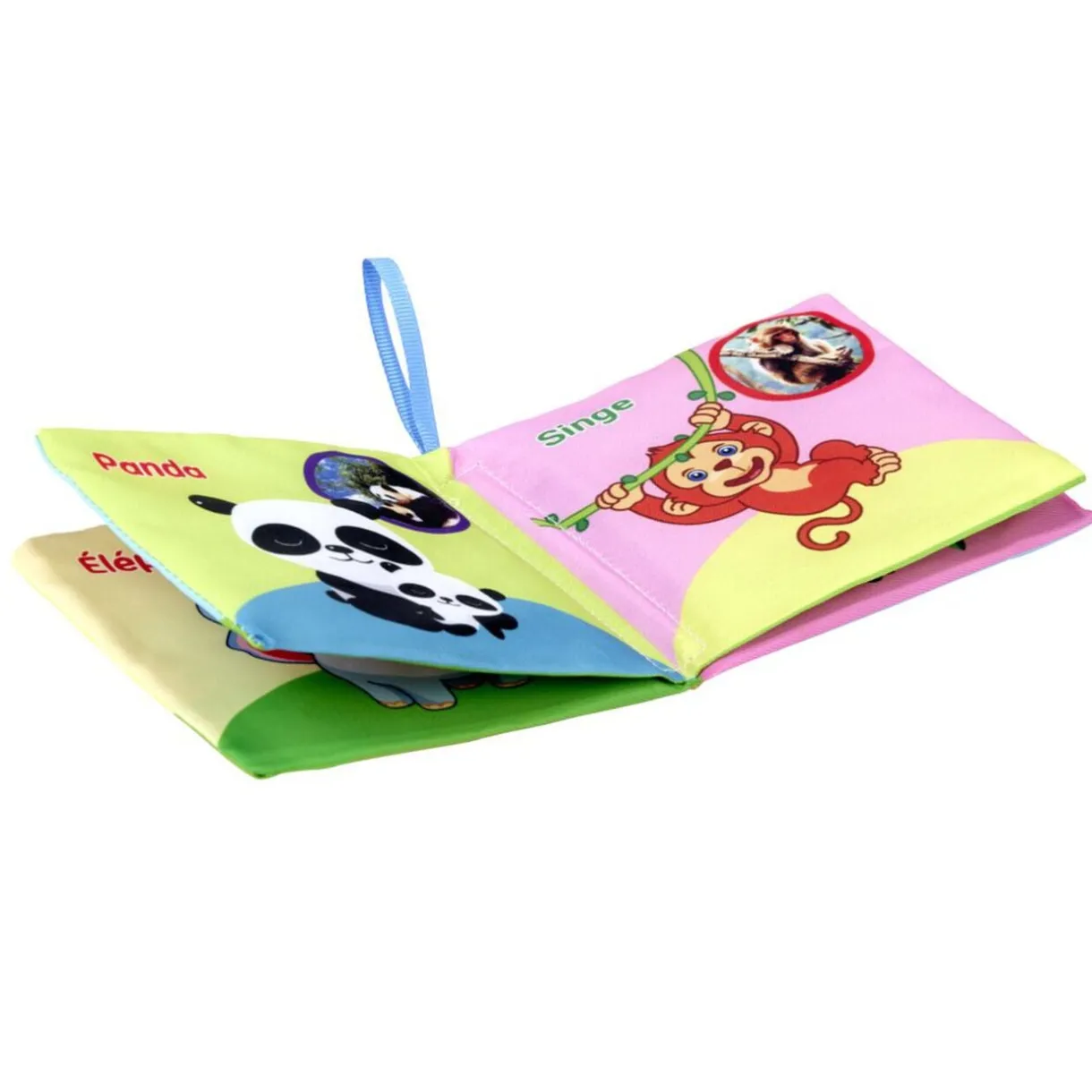 Livre enfant en tissu spécial animaux 11x11cm < Gifi Outlet