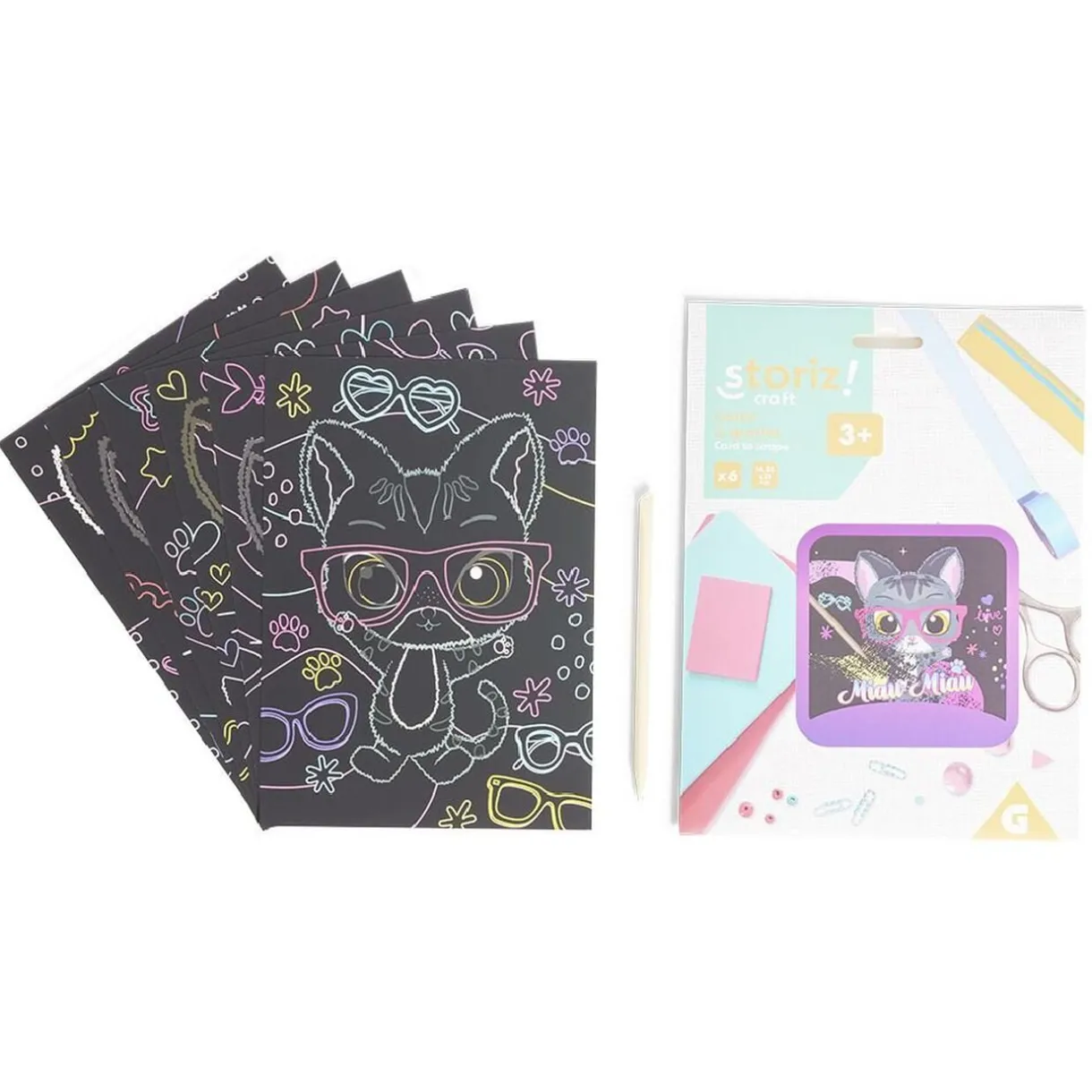 Livre scratch art enfant - 6 cartes à gratter < Gifi Online