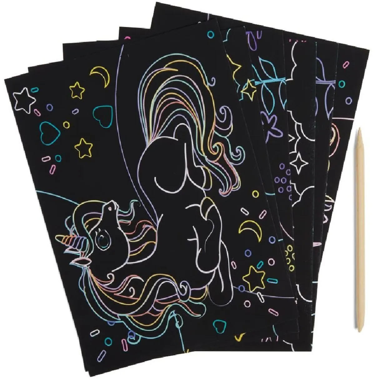 Livre scratch art enfant - 6 cartes à gratter < Gifi Online