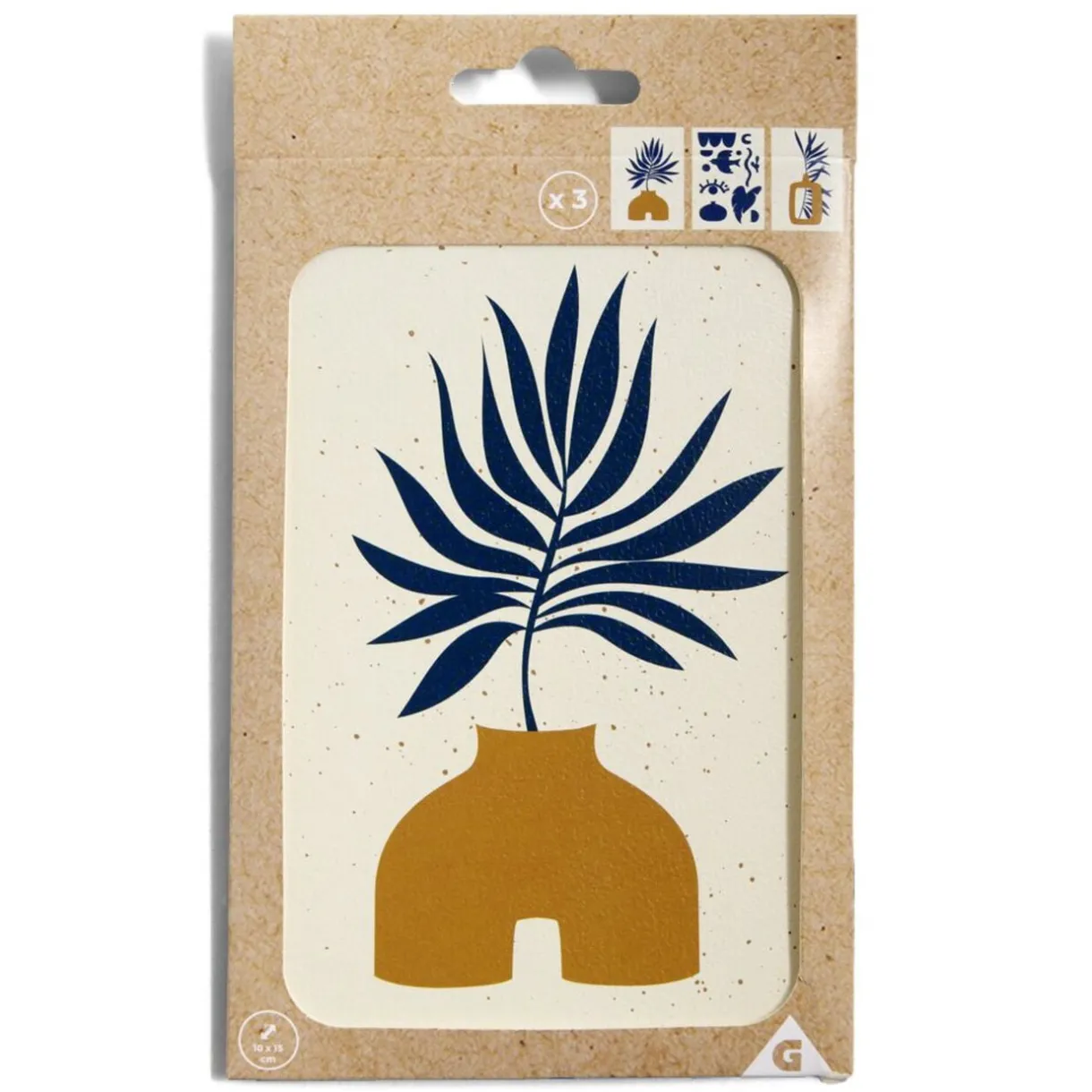 Lot de 3 affiches papier orange bleu et beige 10x15cm < Gifi Clearance