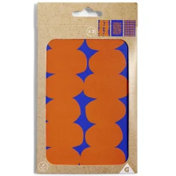 Lot de 3 affiches papier orange et bleu 10x15cm