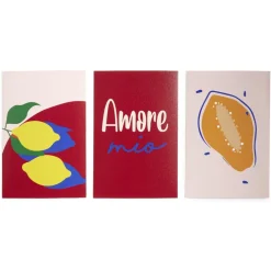 Lot de 3 affiches papier rouge et rose 10x15cm < Gifi Best