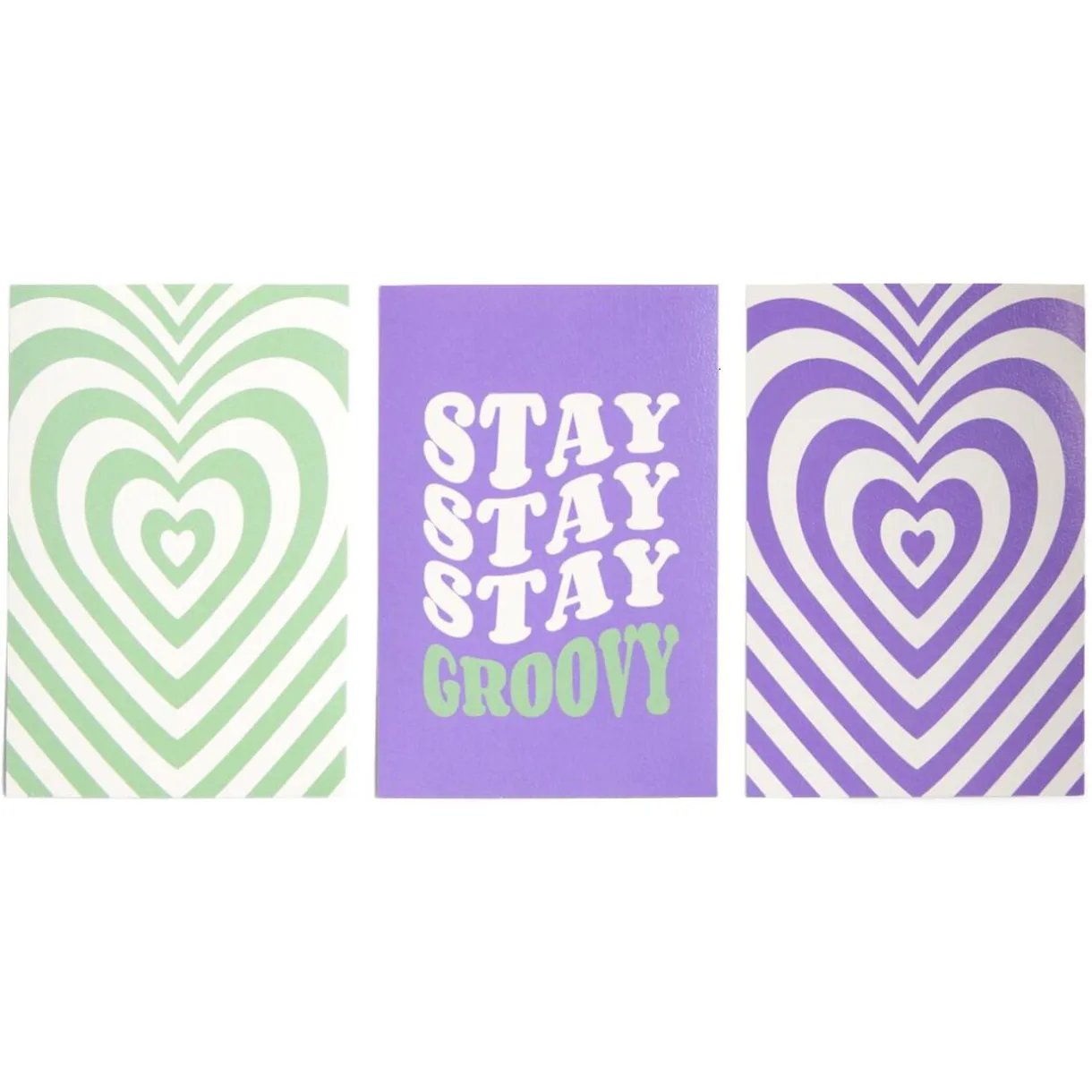 Lot de 3 affiches papier vert et violet 10x15cm < Gifi Hot
