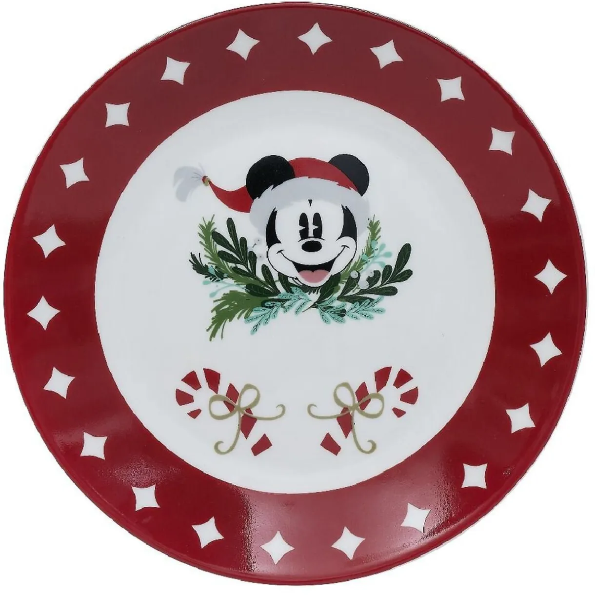 Lot de 4 assiettes dessert Disney Mickey porcelaine Ø19cm < Gifi Best