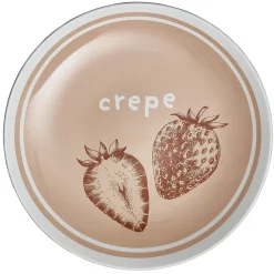 Lot de 4 assiettes à dessert porcelaine design crêpe Ø19cm < Gifi Sale