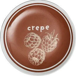 Lot de 4 assiettes à dessert porcelaine design crêpe Ø19cm < Gifi Sale