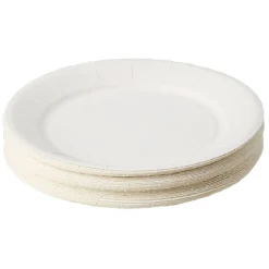 Lot de 50 assiettes en carton blanc Ø23 cm < Gifi Best