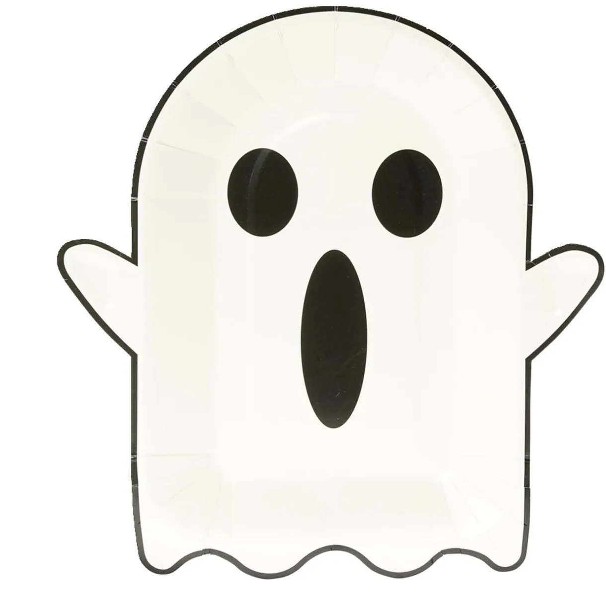 Lot de 8 assiettes en carton Ø23cm design fantôme Halloween < Gifi Sale