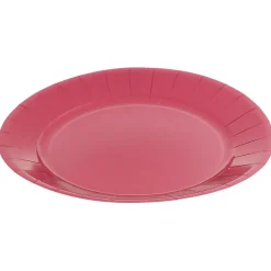 Lot de 10 assiettes en carton Ø23 cm rouge