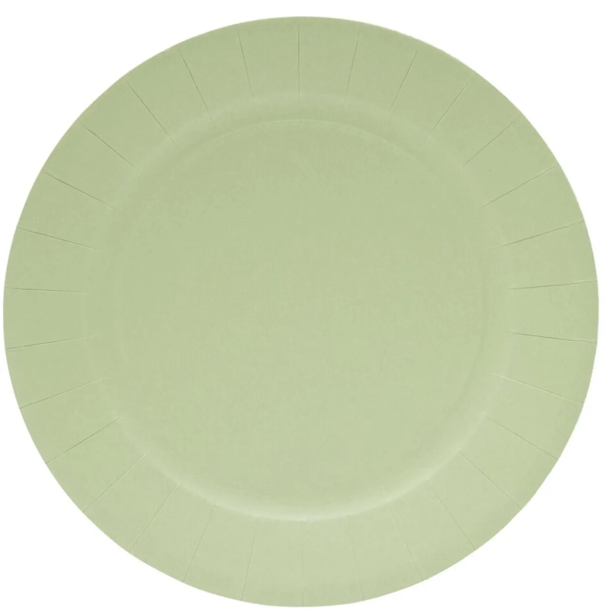 Lot de 10 assiettes en carton Ø23cm vert olive