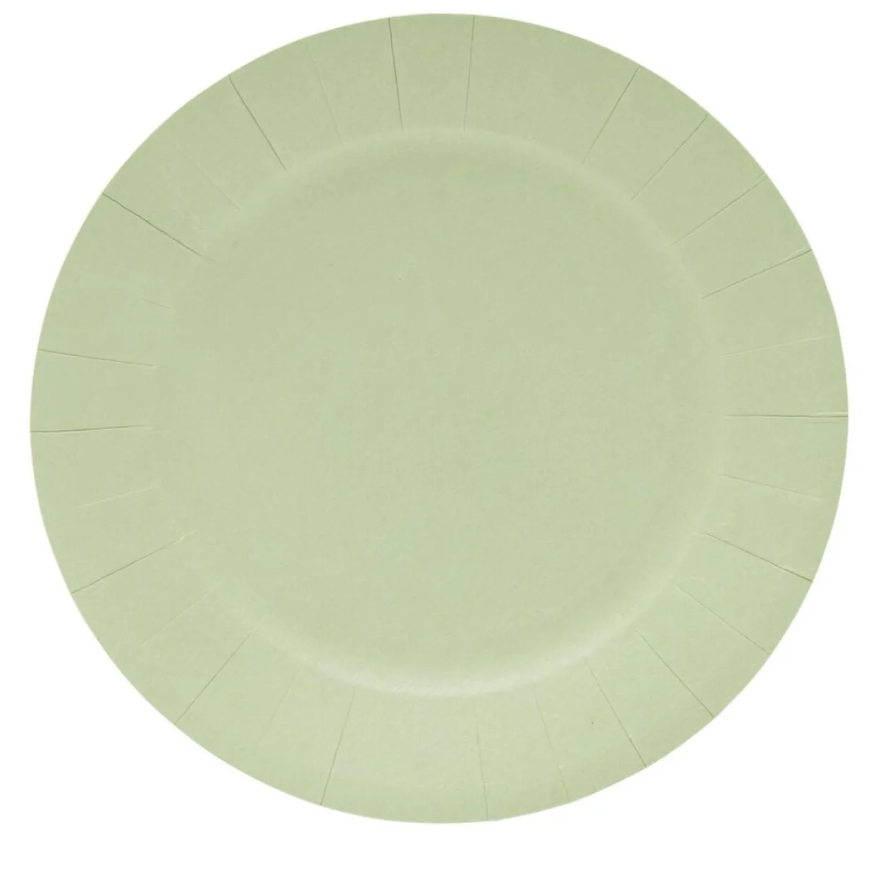 Lot de 10 assiettes en carton Ø18cm vert olive