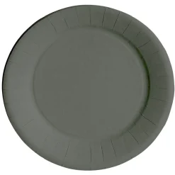 Lot de 10 assiettes en carton gris Ø23 cm < Gifi Discount
