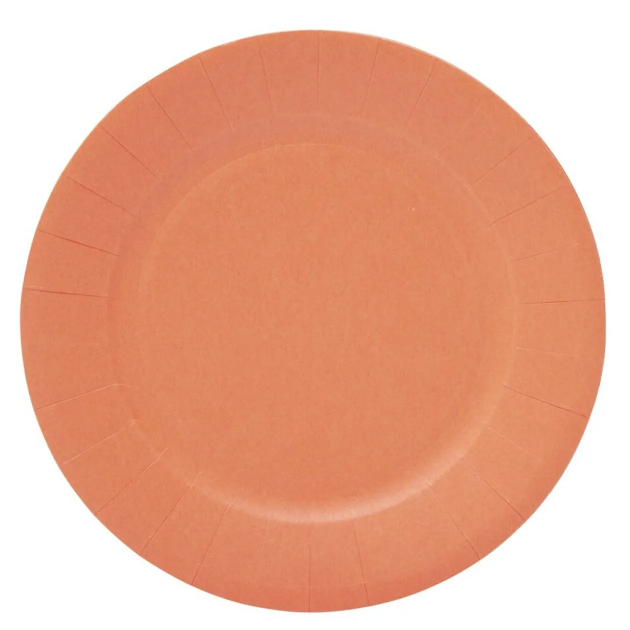 Lot de 10 assiettes en carton orange Ø18cm