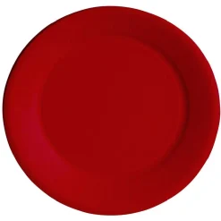 Lot de 10 assiettes en carton rouge Ø23 cm