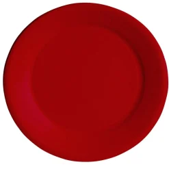 Lot de 10 assiettes en carton rouge Ø18 cm