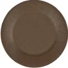 Lot de 10 assiettes en carton taupe Ø18 cm