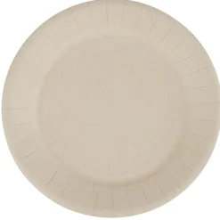 Lot de 10 assiettes en carton uni lin Ø23 cm
