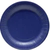 Lot de 10 assiettes jetables en carton bleu