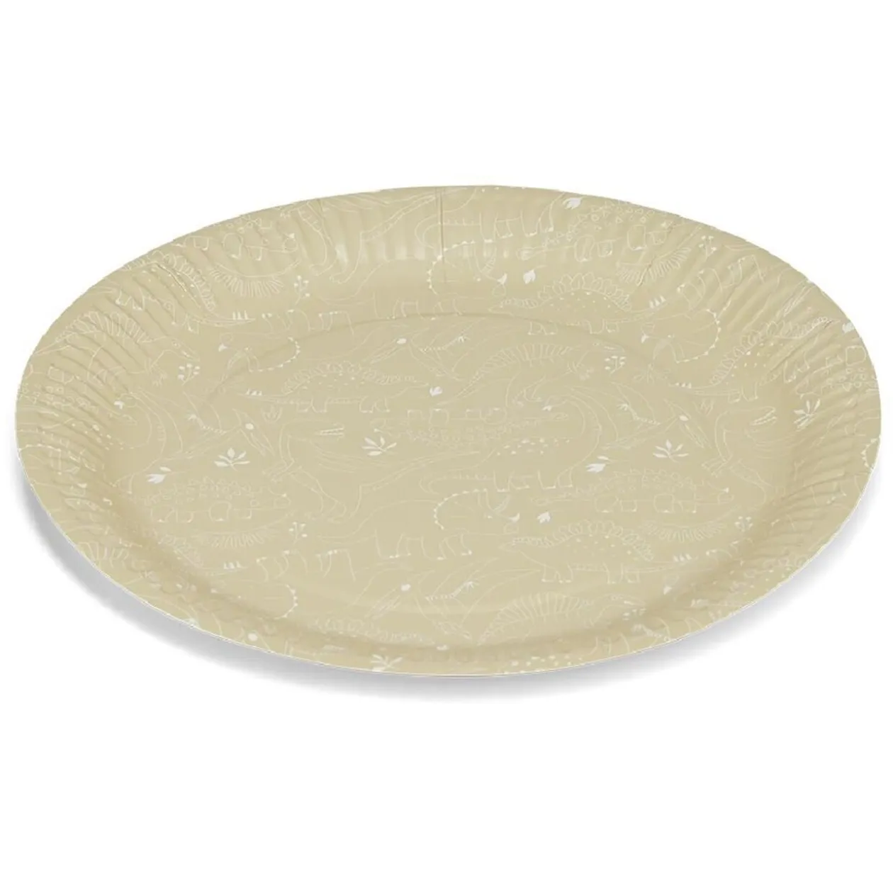Lot de 8 assiettes motif dinosaures carton Ø23cm