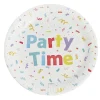 Lot de 8 assiettes Party Time carton Ø23cm < Gifi New