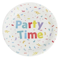 Lot de 8 assiettes Party Time carton Ø23cm < Gifi New