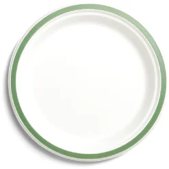 Lot de 20 assiettes plates fibre canne à sucre Ø22,5cm