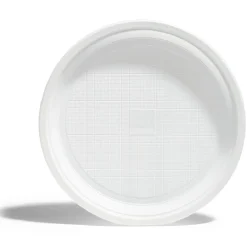 Lot de 50 assiettes plates réutilisables plastique blanc < Gifi Best