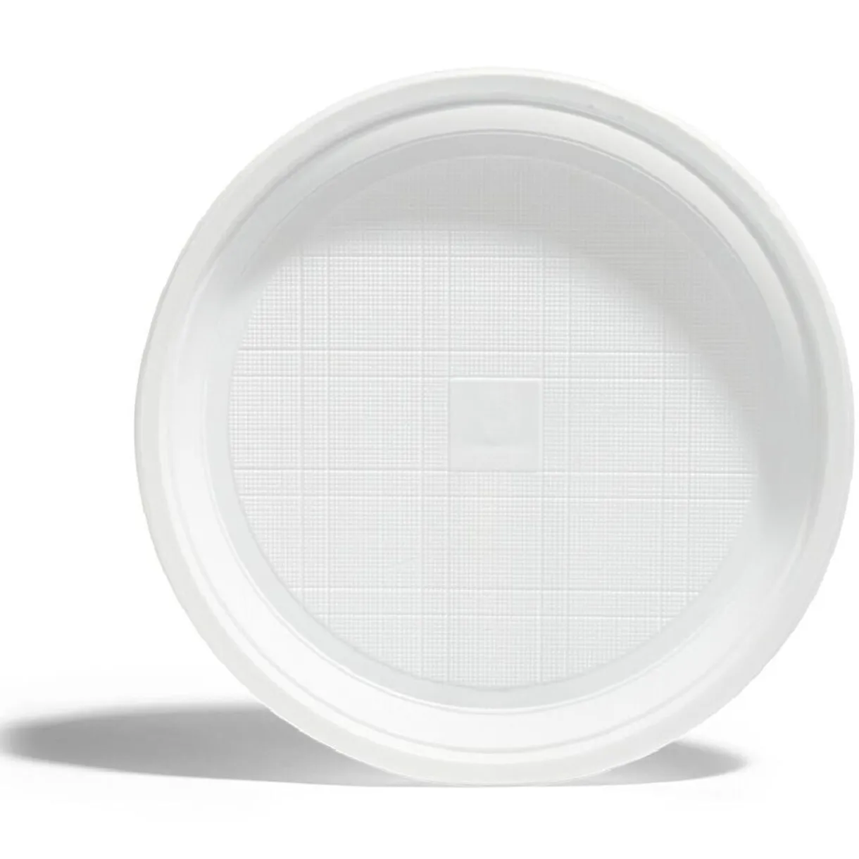 Lot de 50 assiettes plates réutilisables plastique blanc < Gifi Best
