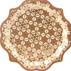 Lot de 6 assiettes rondes en carton New Mirage arabesque Ø26cm