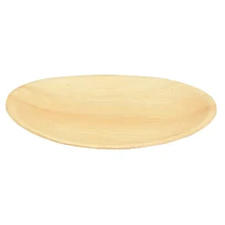 Lot de 6 assiettes rondes en feuille de palmier beige < Gifi Outlet