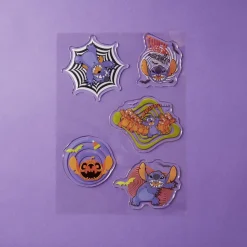 Lot de 5 autocollants Halloween Disney Stitch en gel