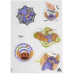 Lot de 5 autocollants Halloween Disney Stitch en gel
