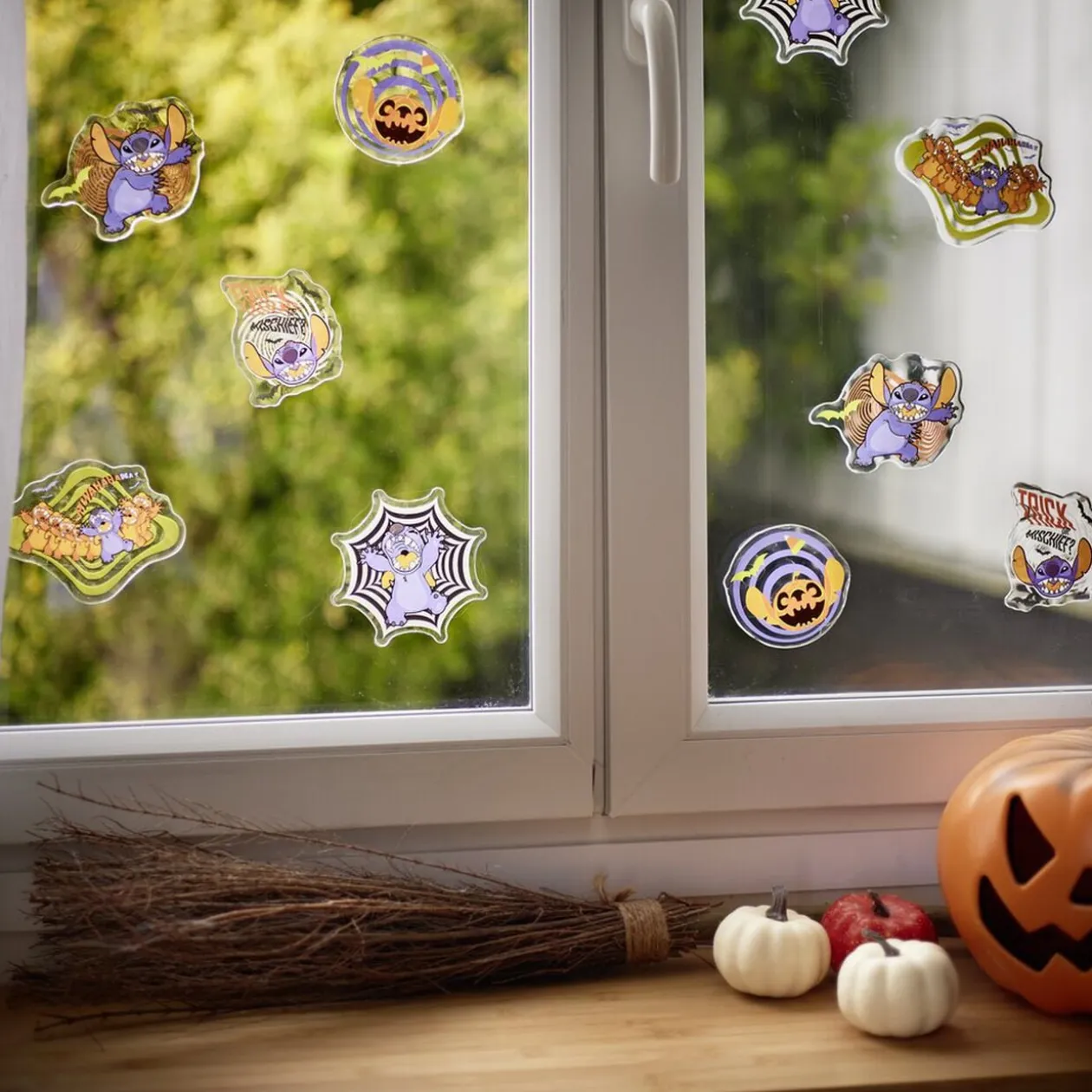 Lot de 5 autocollants Halloween Disney Stitch en gel