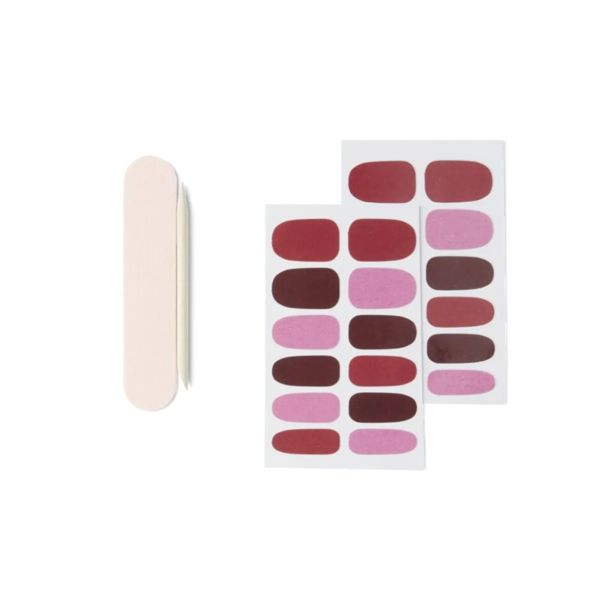 Lot de 24 autocollants vernis à ongles imprimés 5 coloris < Gifi