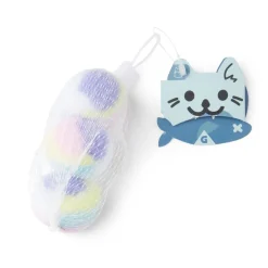 Lot de 3 balles pour chat en plastique multicolore Ø4cm