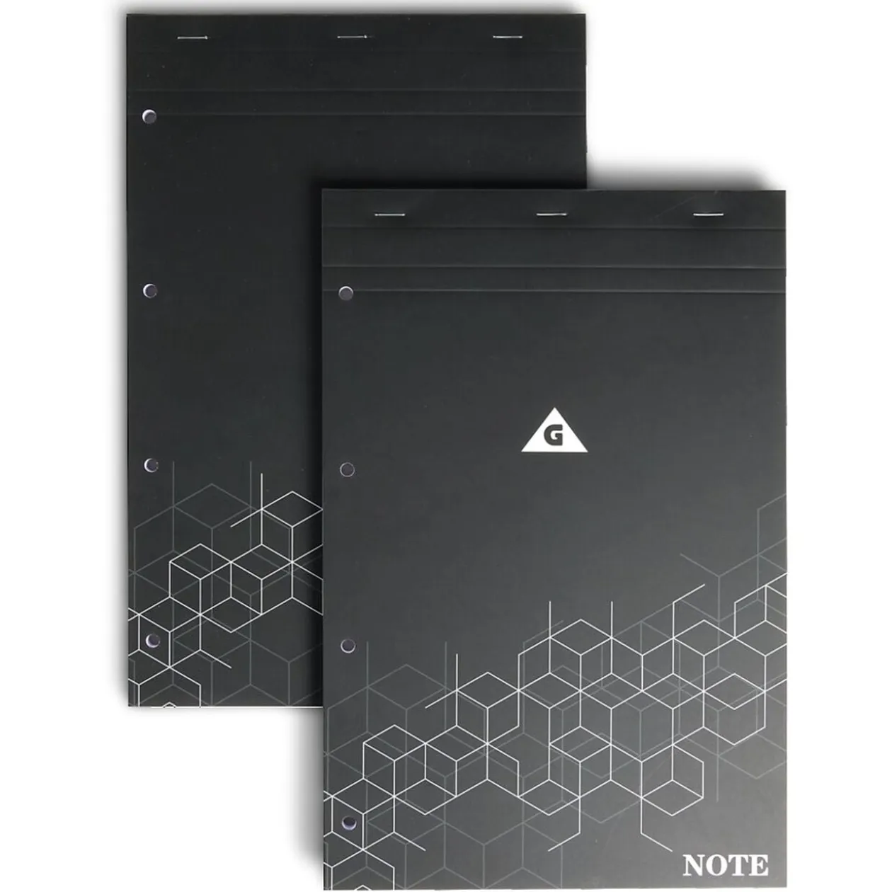 Lot de 2 bloc-notes perforés à grands carreaux A4 - 160 pages