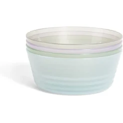 Lot de 4 bols pour enfant en plastique coloré Ø12xH.4,5cm < Gifi