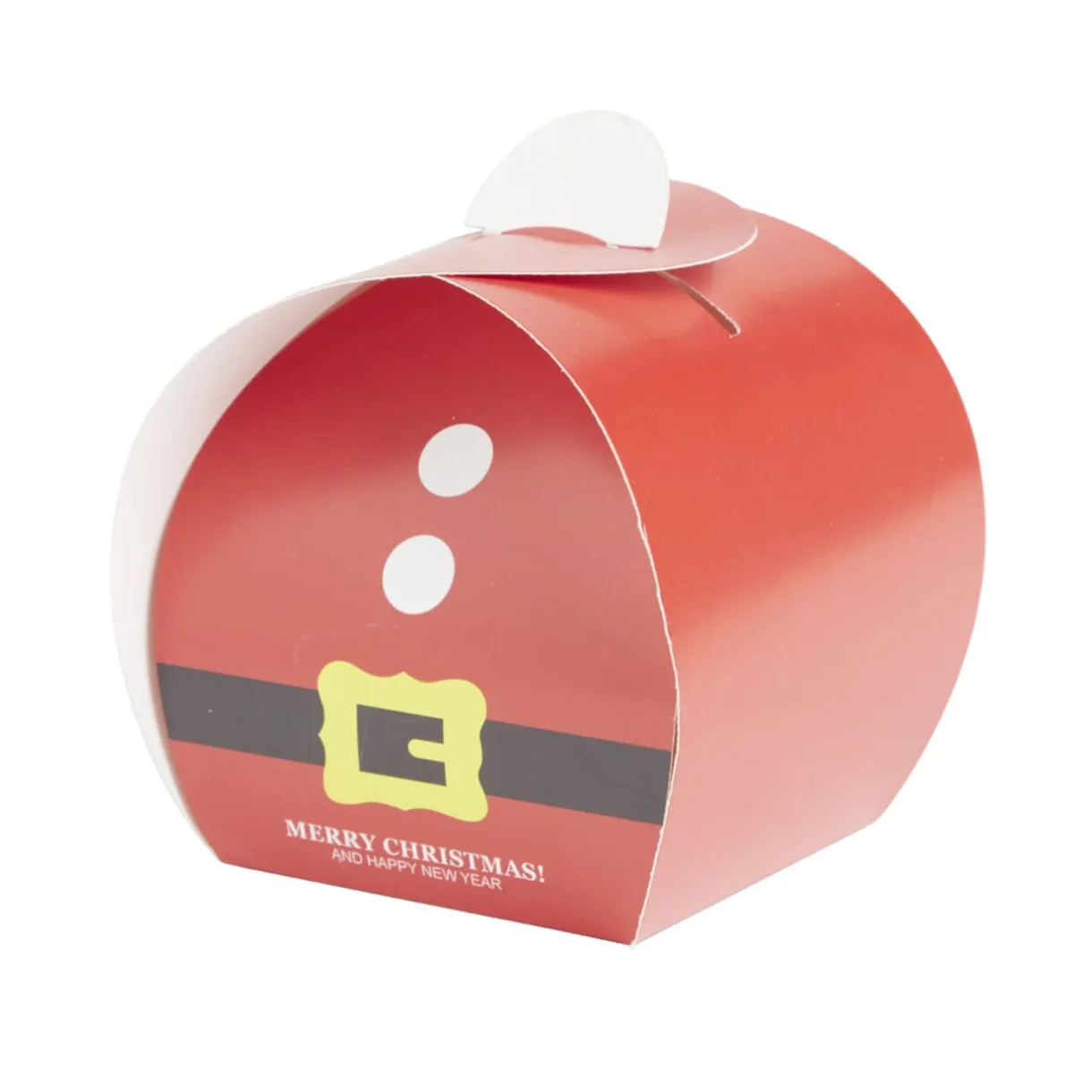 Lot de 4 boîtes cadeaux forme tenue Père Noël 10x10xH10,5cm < Gifi Sale