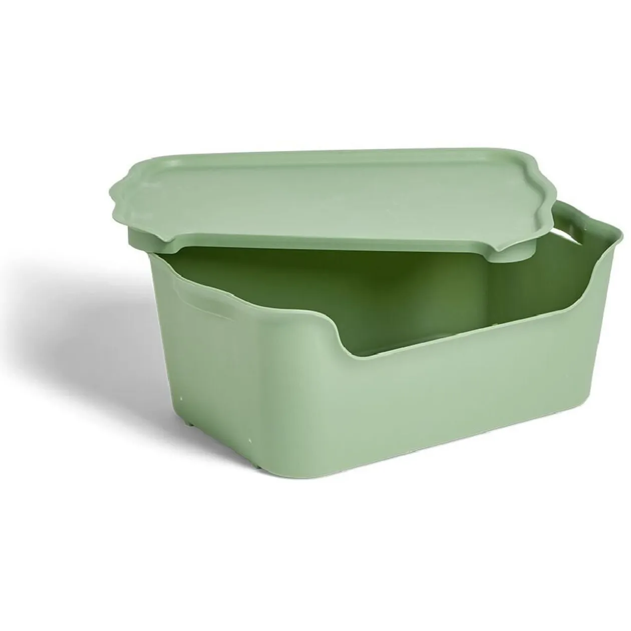 Lot de 3 boîtes de rangement 15L avec couvercle plastique 39x25xH16cm