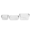 Lot de 8 boîtes de rangement 3 tailles plastique transparent - 2 modèles