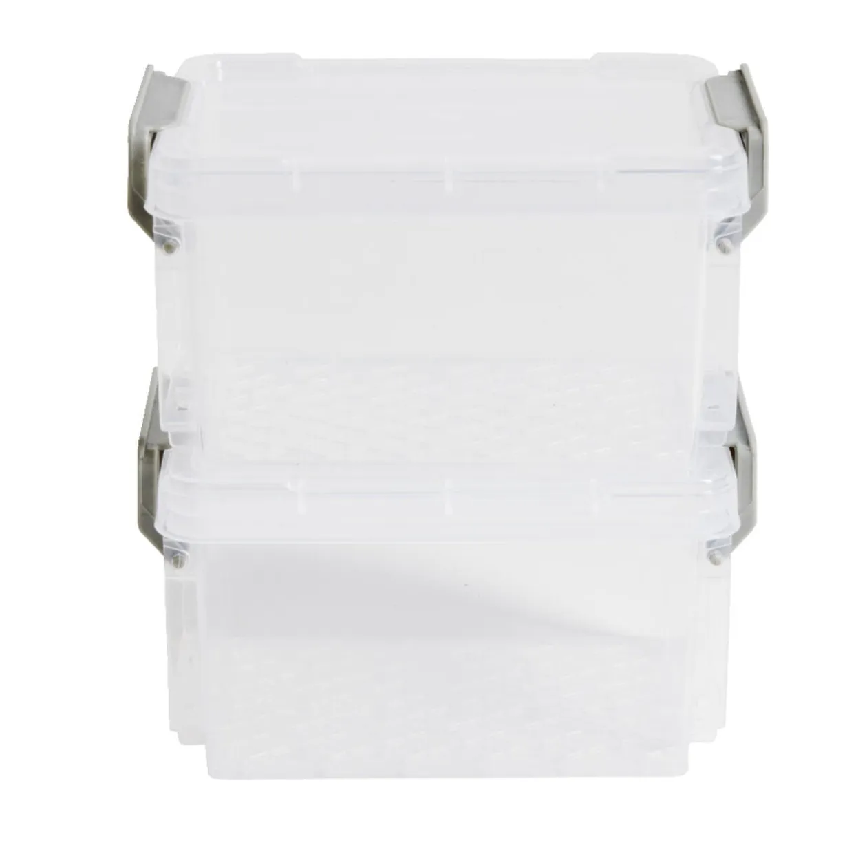 Lot de 8 boîtes de rangement 3 tailles plastique transparent - 2 modèles