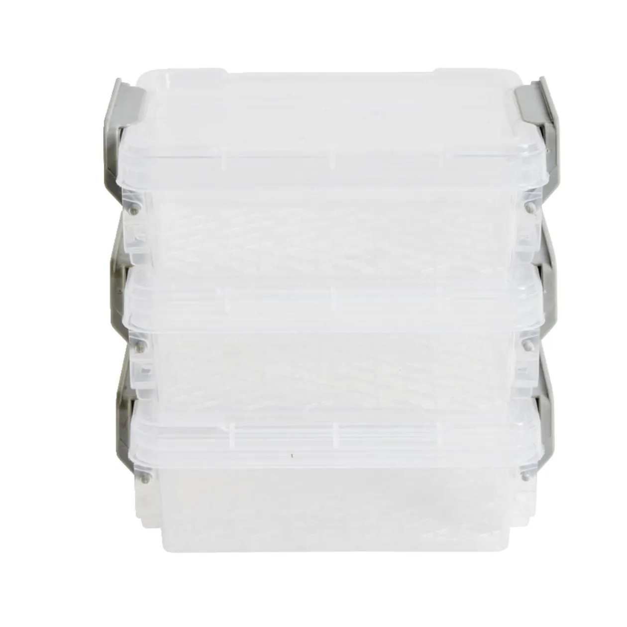 Lot de 8 boîtes de rangement 3 tailles plastique transparent - 2 modèles